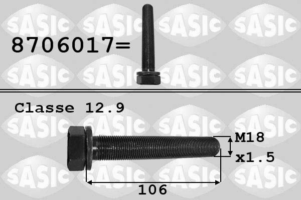 Sasic 8706017 - Vis de poulie cwaw.fr