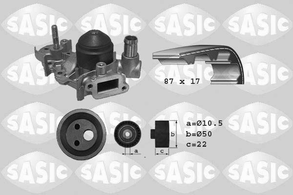 Sasic 3904009 - Pompe à eau + kit de courroie de distribution cwaw.fr