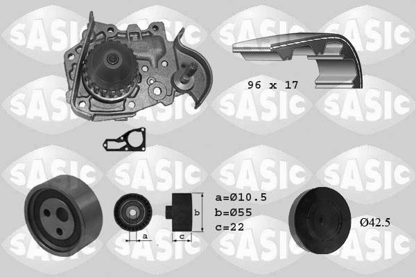 Sasic 3904005 - Pompe à eau + kit de courroie de distribution cwaw.fr