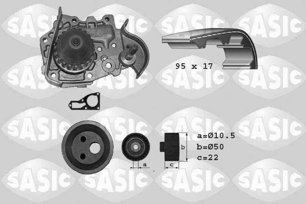 Sasic 3904006 - Pompe à eau + kit de courroie de distribution cwaw.fr