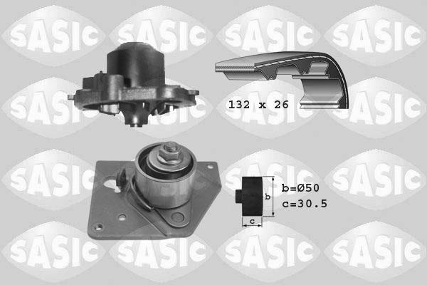 Sasic 3904007 - Pompe à eau + kit de courroie de distribution cwaw.fr