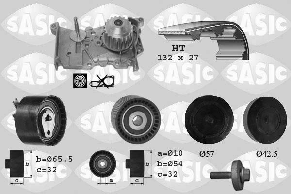 Sasic 3904011 - Pompe à eau + kit de courroie de distribution cwaw.fr