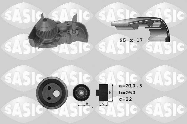 Sasic 3904025 - Pompe à eau + kit de courroie de distribution cwaw.fr