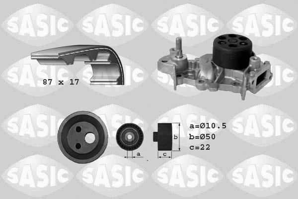 Sasic 3904028 - Pompe à eau + kit de courroie de distribution cwaw.fr