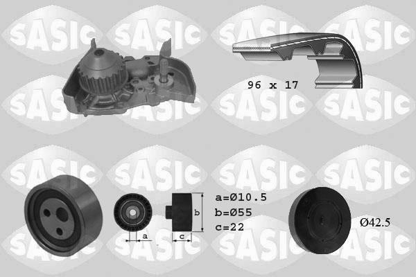 Sasic 3904023 - Pompe à eau + kit de courroie de distribution cwaw.fr