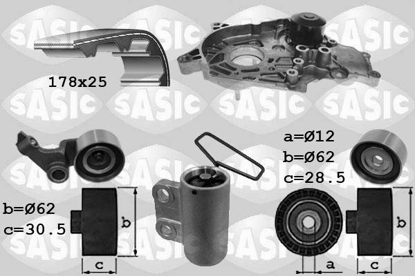 Sasic 3906094 - Pompe à eau + kit de courroie de distribution cwaw.fr