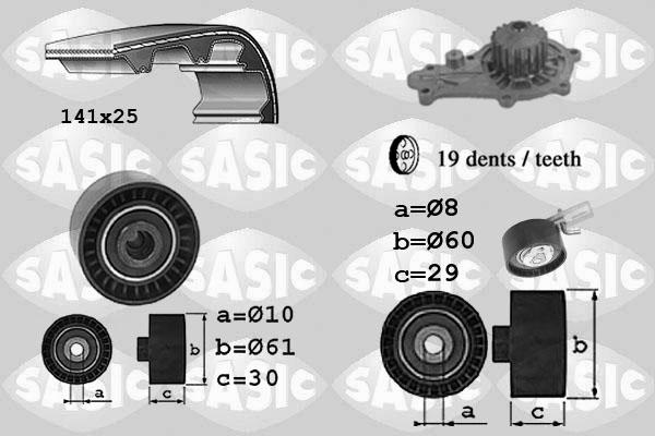 Sasic 3906097 - Pompe à eau + kit de courroie de distribution cwaw.fr