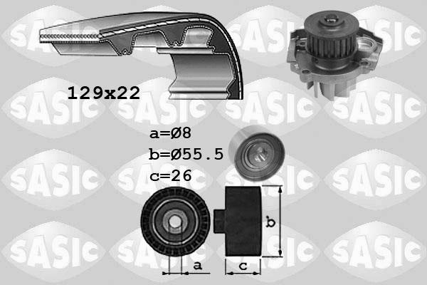 Sasic 3906041 - Pompe à eau + kit de courroie de distribution cwaw.fr