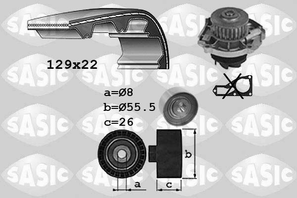 Sasic 3906042 - Pompe à eau + kit de courroie de distribution cwaw.fr