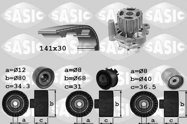 Sasic 3906053 - Pompe à eau + kit de courroie de distribution cwaw.fr