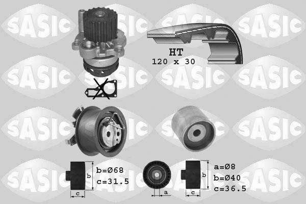 Sasic 3906009 - Pompe à eau + kit de courroie de distribution cwaw.fr