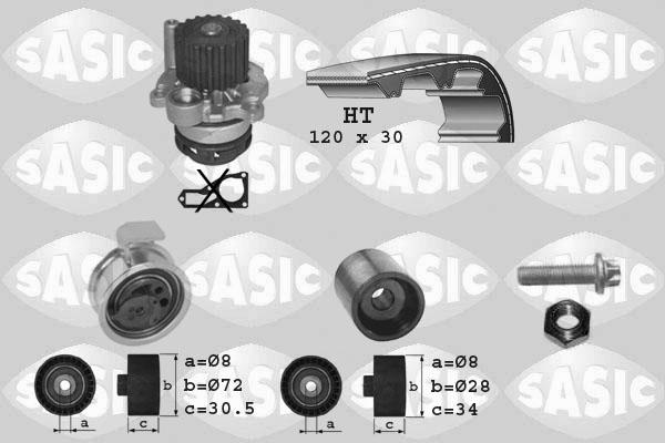 Sasic 3906010 - Pompe à eau + kit de courroie de distribution cwaw.fr