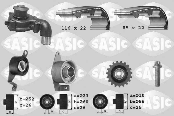 Sasic 3906011 - Pompe à eau + kit de courroie de distribution cwaw.fr