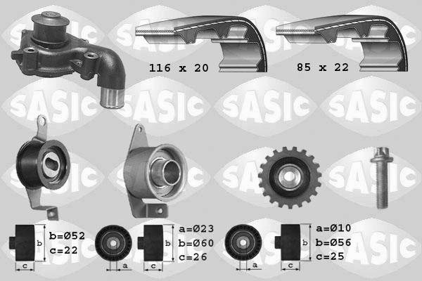 Sasic 3906013 - Pompe à eau + kit de courroie de distribution cwaw.fr