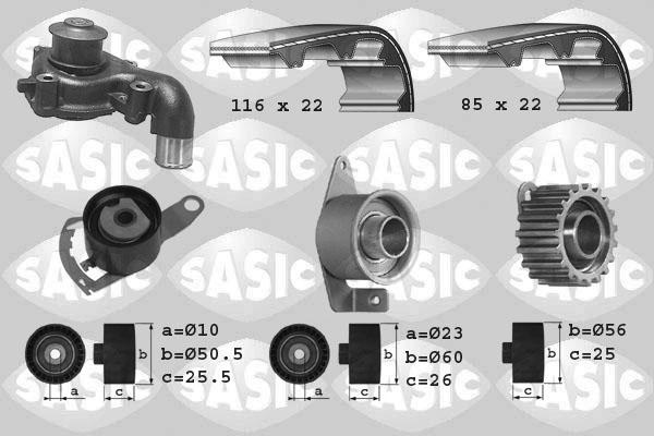 Sasic 3906012 - Pompe à eau + kit de courroie de distribution cwaw.fr