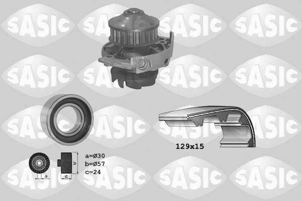 Sasic 3906017 - Pompe à eau + kit de courroie de distribution cwaw.fr