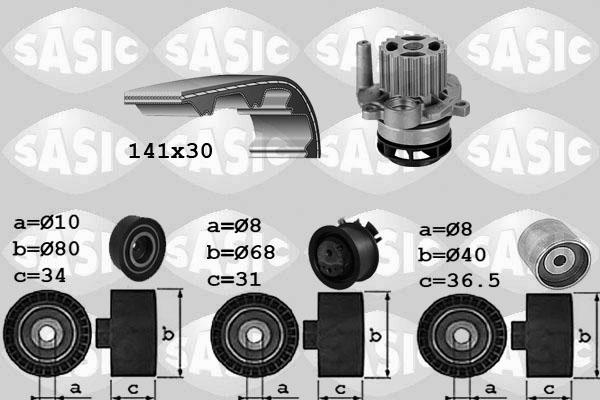 Sasic 3906084 - Pompe à eau + kit de courroie de distribution cwaw.fr