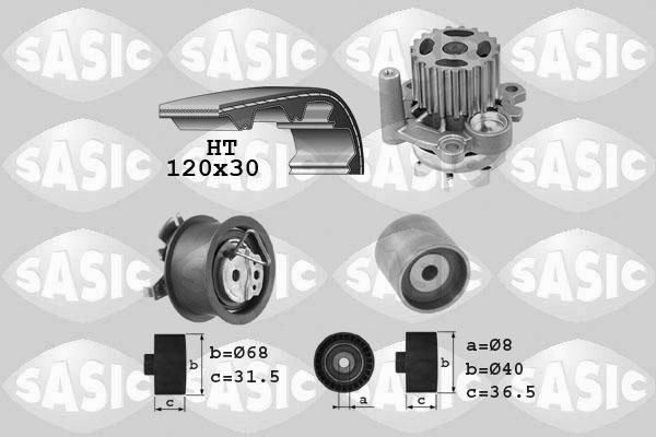 Sasic 3906080 - Pompe à eau + kit de courroie de distribution cwaw.fr