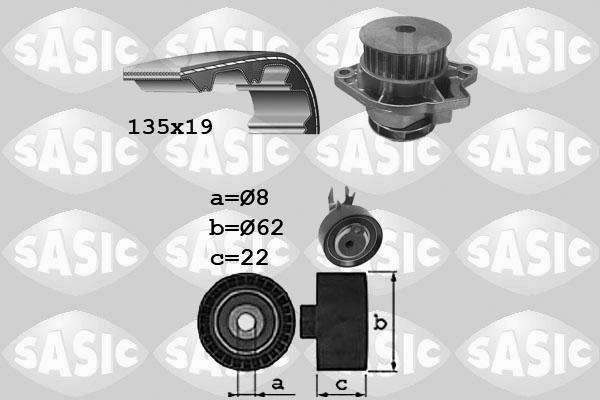 Sasic 3906088 - Pompe à eau + kit de courroie de distribution cwaw.fr