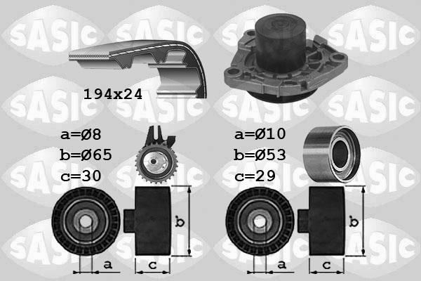 Sasic 3906034 - Pompe à eau + kit de courroie de distribution cwaw.fr