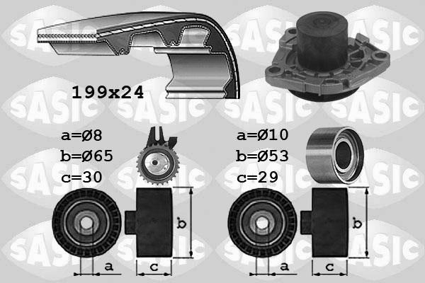 Sasic 3906035 - Pompe à eau + kit de courroie de distribution cwaw.fr