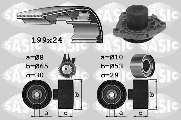 Sasic 3906032 - Pompe à eau + kit de courroie de distribution cwaw.fr