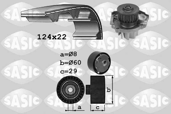 Sasic 3906037 - Pompe à eau + kit de courroie de distribution cwaw.fr