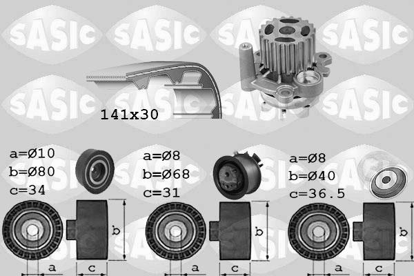 Sasic 3906028 - Pompe à eau + kit de courroie de distribution cwaw.fr