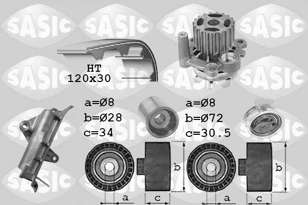 Sasic 3906022 - Pompe à eau + kit de courroie de distribution cwaw.fr