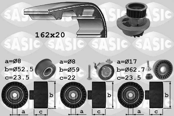 Sasic 3906073 - Pompe à eau + kit de courroie de distribution cwaw.fr