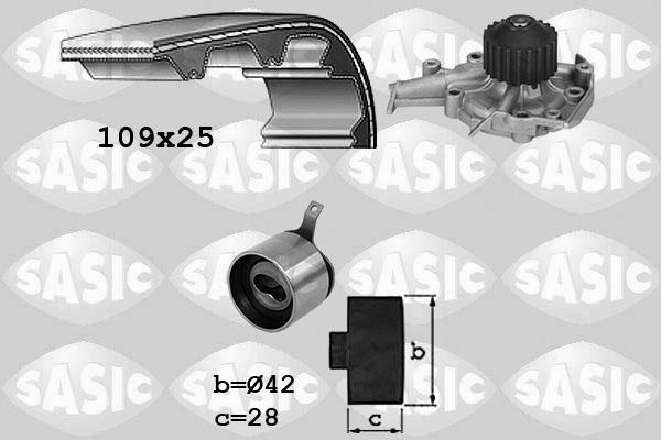 Sasic 3906105 - Pompe à eau + kit de courroie de distribution cwaw.fr