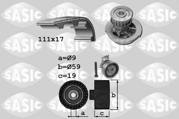 Sasic 3906100 - Pompe à eau + kit de courroie de distribution cwaw.fr