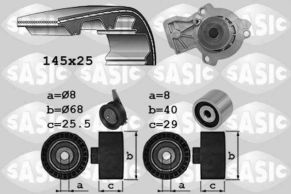 Sasic 3906110 - Pompe à eau + kit de courroie de distribution cwaw.fr