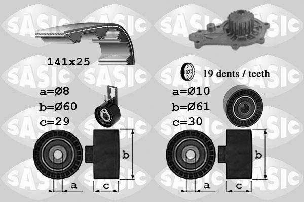 Sasic 3900043 - Pompe à eau + kit de courroie de distribution cwaw.fr