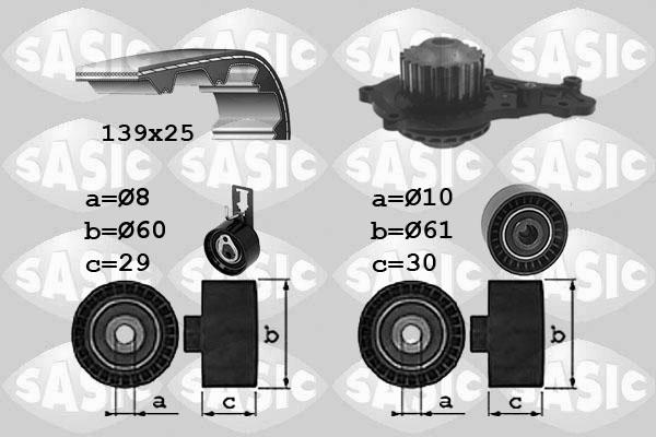 Sasic 3900042 - Pompe à eau + kit de courroie de distribution cwaw.fr