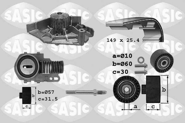 Sasic 3900005 - Pompe à eau + kit de courroie de distribution cwaw.fr