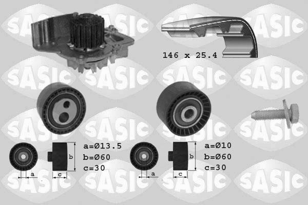 Sasic 3900006 - Pompe à eau + kit de courroie de distribution cwaw.fr