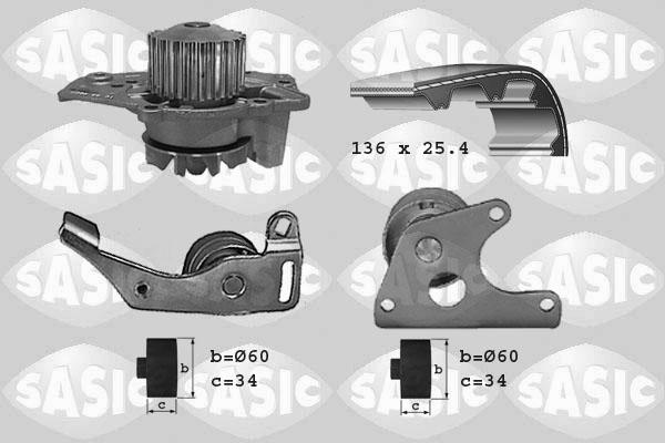 Sasic 3900001 - Pompe à eau + kit de courroie de distribution cwaw.fr