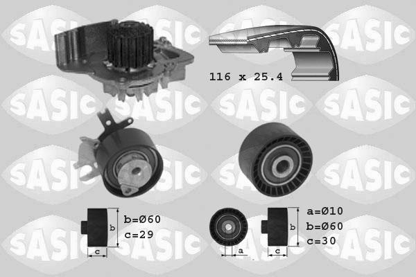 Sasic 3900007 - Pompe à eau + kit de courroie de distribution cwaw.fr