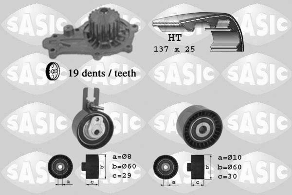 Sasic 3900014 - Pompe à eau + kit de courroie de distribution cwaw.fr