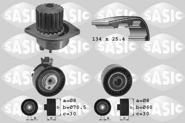 Sasic 3900015 - Pompe à eau + kit de courroie de distribution cwaw.fr