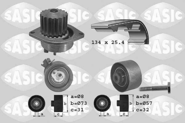 Sasic 3900016 - Pompe à eau + kit de courroie de distribution cwaw.fr