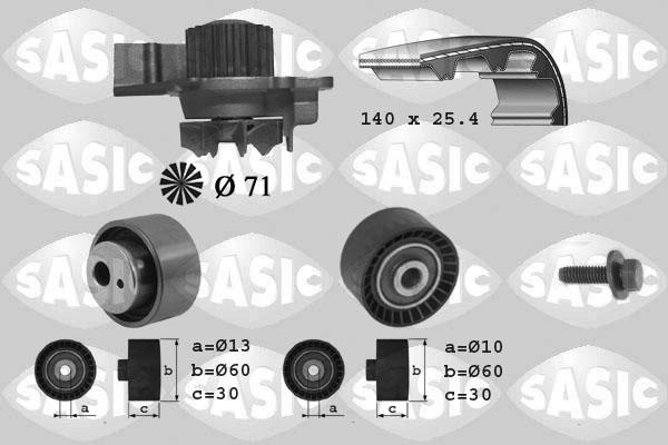 Sasic 3900010 - Pompe à eau + kit de courroie de distribution cwaw.fr