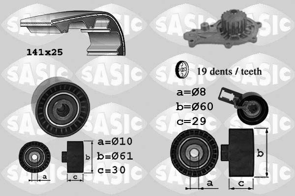 Sasic 3900031 - Pompe à eau + kit de courroie de distribution cwaw.fr