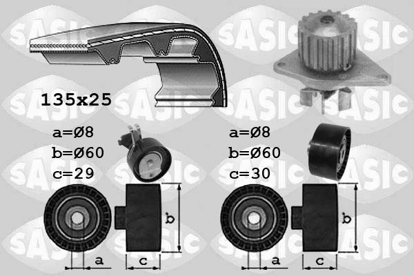 Sasic 3900032 - Pompe à eau + kit de courroie de distribution cwaw.fr