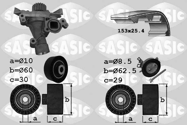 Sasic 3900029 - Pompe à eau + kit de courroie de distribution cwaw.fr