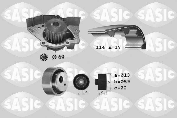 Sasic 3900024 - Pompe à eau + kit de courroie de distribution cwaw.fr