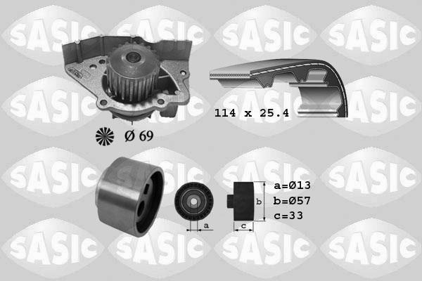 Sasic 3900023 - Pompe à eau + kit de courroie de distribution cwaw.fr