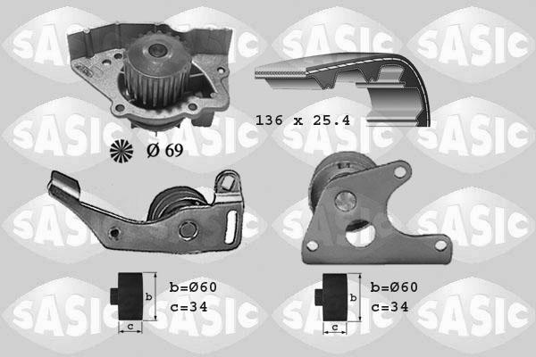 Sasic 3900022 - Pompe à eau + kit de courroie de distribution cwaw.fr