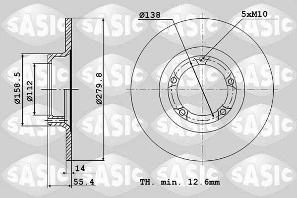 Sasic 2464694J - Disque de frein cwaw.fr